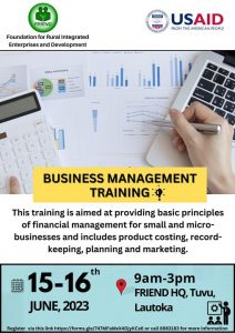Friend Fiji Business Management Training