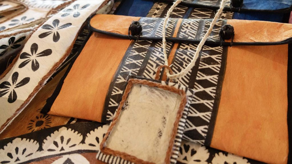 Barkcloth bag